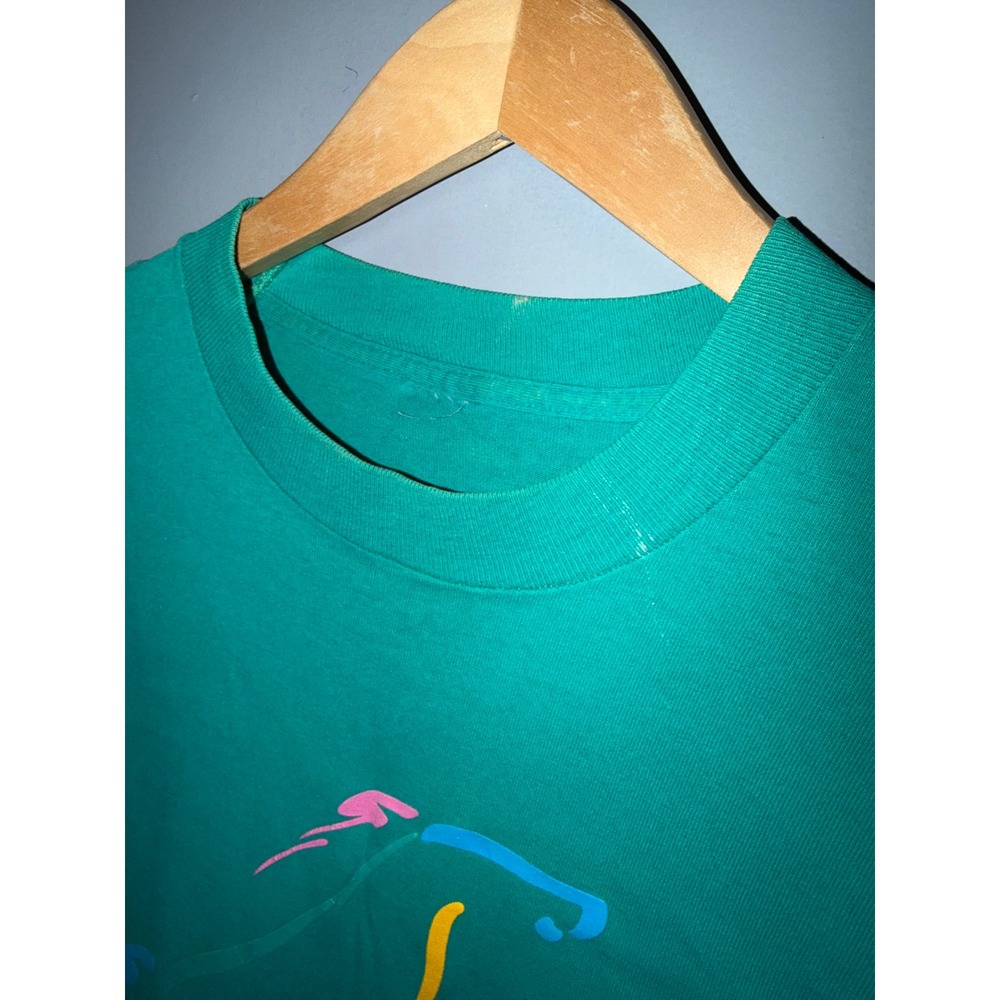 Vintage Kentucky Graphic T-Shirt Teal Single Stitch Retro 80s‎ 90s Teal Green - Picture 4 of 7